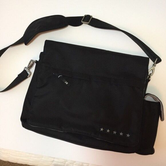 JJB Front Flap Fabric Messenger Bag in Black - Picture 9 of 9